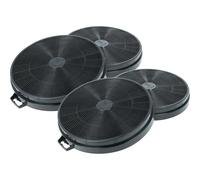 vhbw 4x Filtres à charbon actif compatible avec Secondi Marchi CM 121 C, CM 121 IX, CM 121 RA, Bauletta, Birba, CM 120 IX hotte aspirante - 20,2 cm