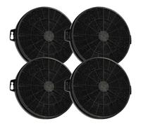 vhbw 4x Filtres à charbon actif compatible avec Cata Valto 700 XGWH, Valto 700 XGBK, Valto 600 XGWH, Valto 600 XGBK hotte aspirante - 13,25 cm