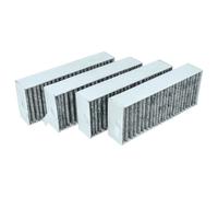 vhbw 4x Filtres à charbon actif compatible avec Siemens ED711FQ15E, ED711FU60, ED731FQ15E, ED777FQ25E, ED807FQ25E, ED811FA70 hotte aspirante