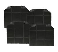 vhbw 4x Filtres à charbon actif compatible avec Smeg KI90C1, KI90CE, KFV92DE, KFV92DNE, KFV92E, KI120X1, KFV90 hotte aspirante - 26,5 x 23,5 x 1,5 cm