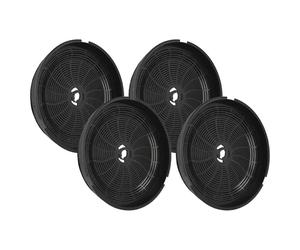 vhbw 4x Filtres à charbon actif compatible avec Smeg KSED95NEE | KSED95AE, KT100BLE VICTORIA, KT100BLE, KSVV90NX, KSVV90NRA, KSED95XE hotte aspirante