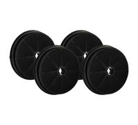 vhbw 4x Filtres à charbon actif compatible avec Stoves 059059069, 059059067, 059040676, 059040673, 059040672, 059040628 hotte aspirante - 19 cm