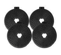 vhbw 4x Filtres à charbon actif compatible avec Teka ND CENTRA1, ND ISLA, ND.3 VR.1, PERFECTA4 DLH 1185 T, Quadro DLV 985 hotte aspirante - 20 cm