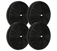 vhbw 4x Filtres à charbon actif compatible avec Whirlpool 208156346609 AME364 851436401000 hotte aspirante - 20 cm