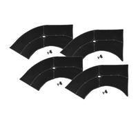 vhbw 4x Filtres à charbon actif compatible avec Whirlpool AKR 653 WH, AKR 655 AV, AKR 654 AV, AKR 654 WH hotte aspirante - 28 x 13,3/9,5 x 2,6 cm