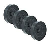 vhbw 4x Filtres à charbon actif compatible avec Zanussi 400614337/6, 400613483/9, 400615831/7, 400600923/9, 400613482/1, 400613481/3 hotte aspirante