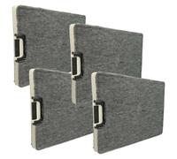 vhbw 4x Filtres à charbon actif remplacement pour Miele 5797941, DKF10 pour hotte aspirante - 30 x 20,8 x 2 cm