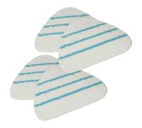 vhbw 4x Housses de rechange compatible avec Clean Maxx nettoyeur à vapeur, balai vapeur - polyamide / polyester, bleu / blanc