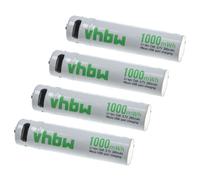 vhbw 4x Piles rechargeables AAA Micro avec prise micro-USB (280mAh, 1,5V, Li-ion)