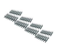 vhbw 4x Rangement de parnier supérieur compatible avec Elektro Helios DI9128X, DI9128 lave-vaisselle - caoutchouc, gris foncé