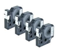 vhbw 4x Rubans compatible avec Dymo RhinoPro 6000, 5000, 3000, ILP 219
