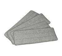 vhbw 4X Serpillères Compatible avec Clean Maxx 09996 Balai nettoyant - Polyester, Blanc/Gris