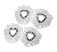 vhbw 4x Serpillères compatible avec Vileda Easy Wring & Clean, Turbo Easy Wring balai nettoyant - Tête de rechange, microfibre, noir / blanc