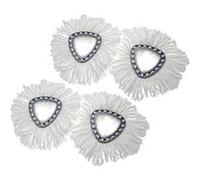 vhbw 4x Serpillères remplacement pour Vileda 152623 pour balai nettoyant - Tête de rechange, microfibre, noir / blanc Blanc G