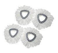 vhbw 4x Serpillères remplacement pour Vileda 152623 pour balai nettoyant - Tête de rechange, microfibre, noir / blanc Blanc G