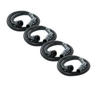 vhbw 4x Tuyau compatible avec Electrolux D 730 - D 738, D 711, D 720 - D 725, D 748 aspirateurs - 2,13 m, poignée, avec raccord circulaire 32mm