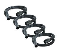 vhbw 4x Tuyau compatible avec Kärcher MV 2 *CH (1.629-762.0), MV 2 *EU-I (1.629-760.0) aspirateurs - 2 m, poignée, avec raccord circulaire 35 mm