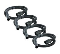 vhbw 4x Tuyau compatible avec Kärcher WD 3.800 M Ecologic *EU-II 1.629-701.0 aspirateurs - 2 m, poignée, avec raccord circulaire 35 mm