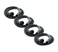 vhbw 4x Tuyau compatible avec Nilfisk GM415, GM405, GM410, GM400 Time, GM400 Silver aspirateurs - 2,13 m, poignée, avec raccord circulaire 32mm