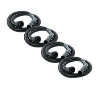vhbw 4x Tuyau compatible avec Nilfisk King Key Account 18360041, Hygenic aspirateurs - 2,13 m, poignée, avec raccord circulaire 32mm