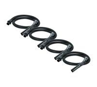 vhbw 4x Tuyau flexible compatible avec Nilfisk CND 4000, B5000 aspirateurs - 1,8 m, poignée, avec raccord circulaire 32mm