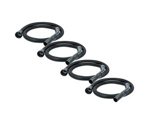 vhbw 4x Tuyau flexible compatible avec Nilfisk Viper LSU 135, LSU155P, DSU8, LSU155, DSU15, DSU10, DSU12 aspirateurs - 2 m, poignée