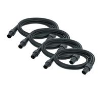 vhbw 4x Tuyau flexible universelle pour aspirateurs courants - 2 m noir, avec raccord circulaire 32mm / 35 mm / 38 mm