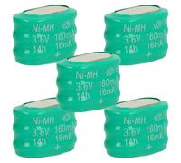 vhbw 5 NiMH Pile Bouton de Remplacement pour Type 3/V150H 150mAh | 3,6V convient pour les batteries de modélisme etc.