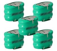 vhbw 5 NiMH Pile Bouton de Remplacement pour Type 3/V150H 3 épingles 150mAh | 3,6V convient pour les batteries de modélisme etc.
