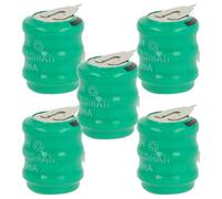 vhbw 5x NiMH pile bouton de remplacement pour type 3/V80H 2 épingles 80mAh 3,6V convient pour les batteries de modélisme etc.
