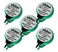 vhbw 5 NiMH Pile Bouton de Remplacement pourment 2 épingles Type 1/V40H | 40mAh 1,2V convient pour les batteries de modélisme etc.