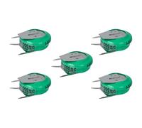 vhbw 5 NiMH Pile Bouton de Remplacement pourment 3 épingles Type V80H | 80mAh 1,2V convient pour les batteries de modélisme etc.