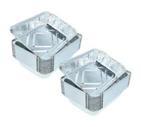 vhbw 50x Barquette Compatible avec Traeger Barbecue - Aluminium réutilisable, résiste à la Chaleur Max. 600°C, Aluminium, 22 x 15 x 4 cm