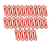 vhbw 50x Lames compatible avec Bosch ART 2600 Combitrim, ART 26 Accutrimm taille gazon - Lames de rechange, rouge, nylon / plastique