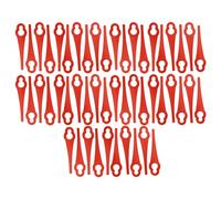 vhbw 50x Lames compatible avec Einhell AT 18 Li, BG-ART 18 Li, BG-CT 18 Li taille gazon - Lames de rechange, rouge, nylon/plastique
