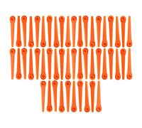 vhbw 50x Lames compatible avec Gardena AccuCut 450Li 8841, 450Li 8841-20, EasyCut Li-18/23R 9823, Li-18/23R 9823-20 taille gazon - Lames de rechange, orange, plastique