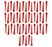 vhbw 50x Lames compatible avec Gardena Comfort-Cut Li18/23R 9825, Li18/23R 9825-20 taille gazon - Lames de rechange, orange, plastique