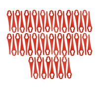 vhbw 50x Lames remplacement pour Recharge Tools GTB-20, 9363144S pour taille gazon - Lames de rechange, rouge, nylon / plastique