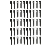 vhbw 50x piquets de fixation pour câble périphérique compatible avec Yard Force robot tondeuse - Lot ancrages au sol, plastique, noir Noir G