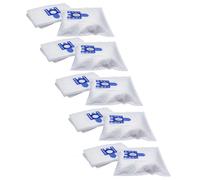 vhbw 50x Sacs compatible avec Miele Free Time Fresh aspirateur - microfibres non tissées, Typ G/H/N, 30cm x 22cm, blanc / bleu