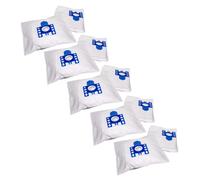 vhbw 50x Sacs compatible avec Miele Meteor C, Mondia C, Mondia RS aspirateur - microfibres non tissées, Typ F/J, 27cm x 20cm, blanc / bleu