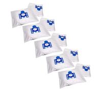 vhbw 50x Sacs compatible avec Miele Sunshine, Tropic, Turbo Team aspirateur - microfibres non tissées, Typ F/J, 27cm x 20cm, blanc / bleu