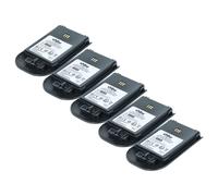 vhbw 5x Batterie compatible avec Aastra DH4-BAAA/2B téléphone fixe sans fil (930mAh, 3,7V, Li-ion) noir