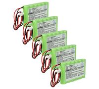 vhbw 5x Batterie compatible avec Ademco 300-03866, 300-03865, 781410403291, 55026089, C8-B33 ordinateur mobile PDA scanner (1500mAh, 7,2V, NiMH)