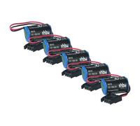 vhbw 5x Batterie compatible avec Allen Bradley Logix 5563, 5555, 5550 système de contrôle (1000mAh, 3V, Li-MnO2)