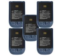 vhbw 5x Batterie compatible avec Ascom 9D62, D62 DECT, i62, DH4-ACAB téléphone fixe sans fil (900mAh, 3,7V, Li-ion) bleu / gris