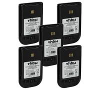 vhbw 5x Batterie compatible avec Ascom DH4-ACAB, D62 téléphone fixe sans fil (900mAh, 3,7V, Li-ion) noir
