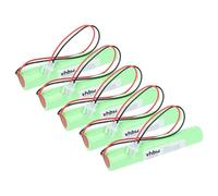 vhbw 5X Batterie Compatible avec Baes OVA TD210331 | éclairage d'issue de secours (2500mAh, 3,6V, NiCd)