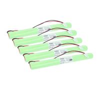 vhbw 5X Batterie Compatible avec Baes OVA TD310632 éclairage d'issue de Secours (1600mAh, 7,2V, NiCd)