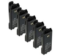vhbw 5x Batterie compatible avec Bearcom radio talkie-walkie (2250mAh, 7,4V, Li-ion) - avec clip de ceinture